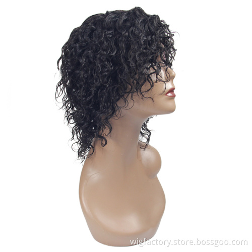buy bulking machine made human hair wigs,cheap brazilian virgin hair wig machine, short curly wig for black women